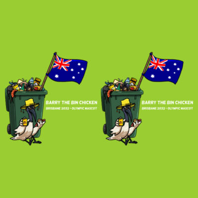 'Aussie Barry' Stubby Cooler White Text Design