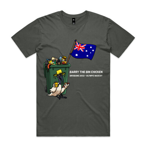 'Aussie Barry' T Shirt White Text (Mens cut) Thumbnail