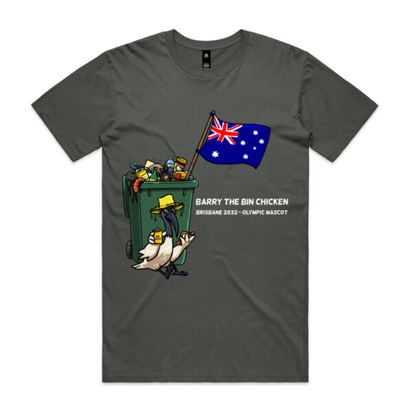 'Aussie Barry' T Shirt White Text (Mens cut) Thumbnail