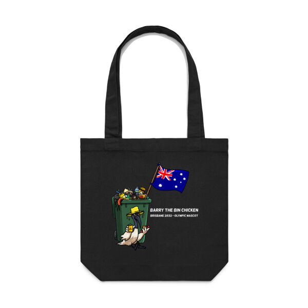 'Aussie Barry' Carry Bag White Text Thumbnail