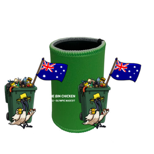'Aussie Barry' Stubby Cooler White Text Thumbnail